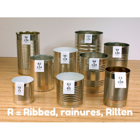 boîtes de conserve cannelées boîtes de conserve cannelées