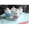 small wooden lids with different grips. small wooden lids with different grips.