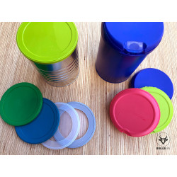 Airtight lids for closing tins after opening