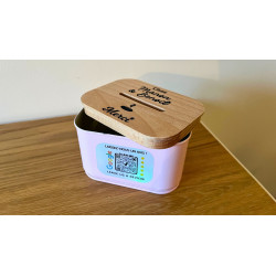 Personalised tip box with QR code Google review