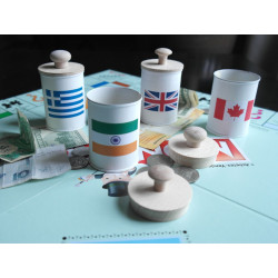 Aufbewahrungsdose aus Metall/Holz – Größe und Farbe nach Wahl