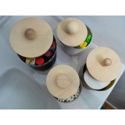 Boîte de rangement métal / bois - taille & couleur au choix