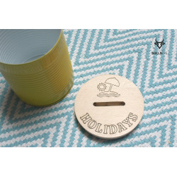 Customised piggy bank for holidays, trips and outings...