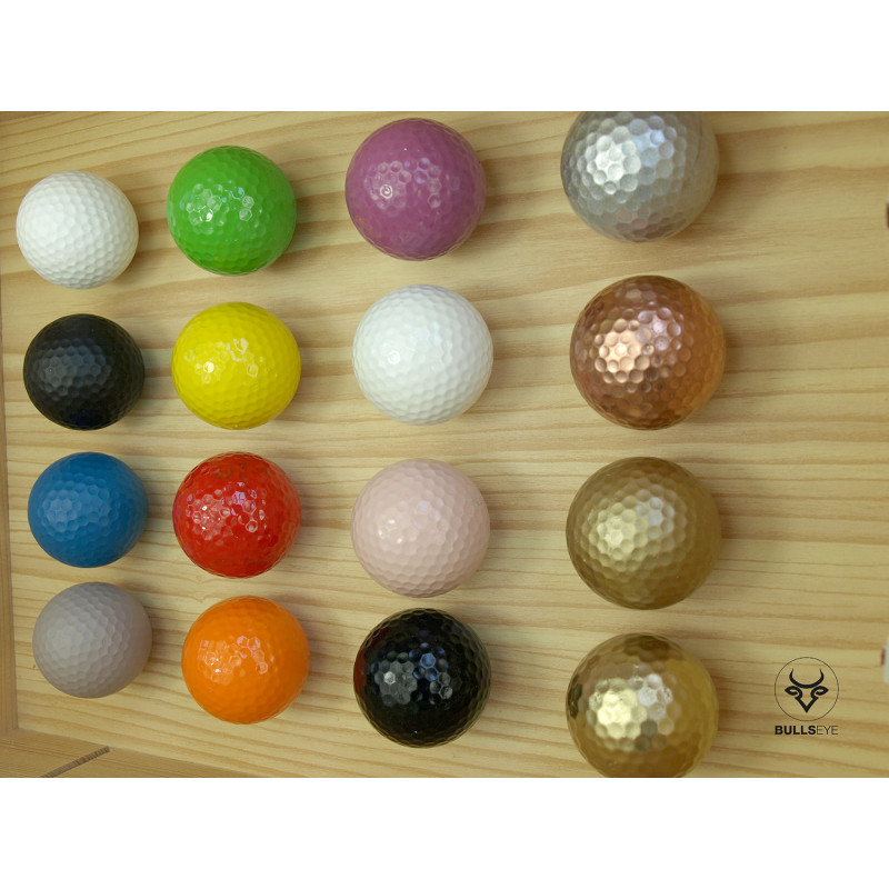 coloured upcycled golf balls