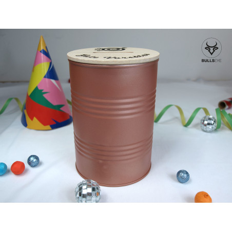 Copper coloured tin can Copper coloured tin can